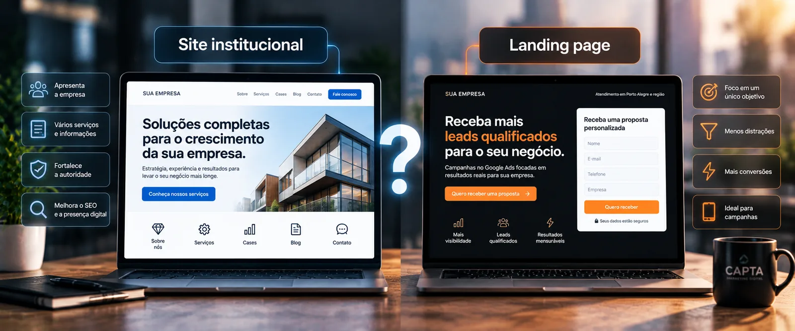 Site institucional ou landing page: o que sua empresa precisa?
