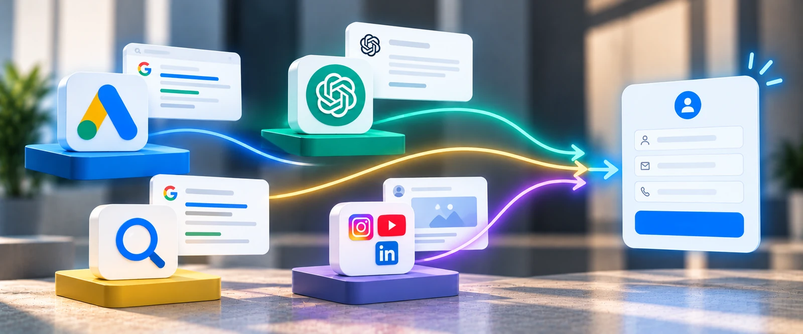 Quanto tempo cada canal leva para gerar leads