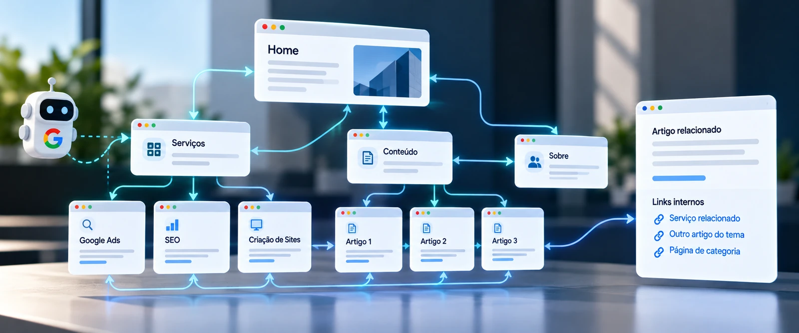 Links internos para SEO: como organizar o site para o Google