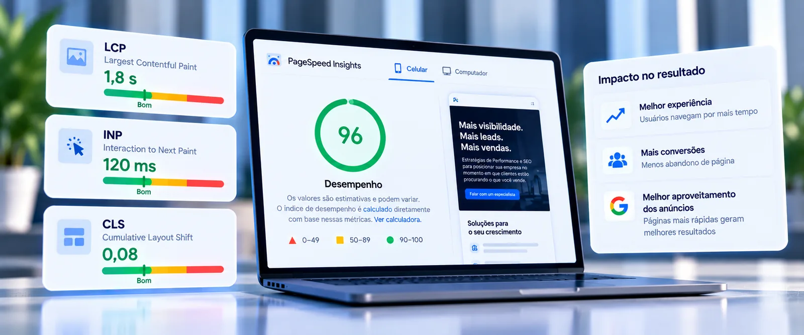 Core Web Vitals para empresas: quando a velocidade do site afeta a experiência e os leads