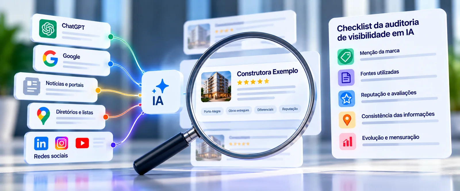 Como auditar a presença da empresa nas respostas de IA